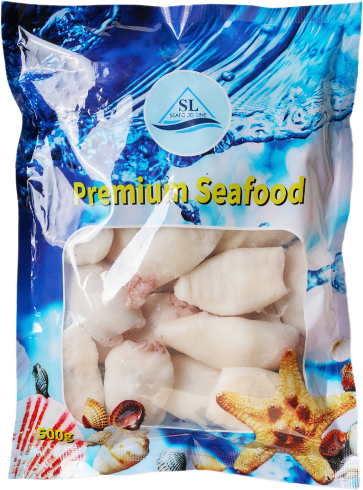 Кальмары Premium Seafood мини с щупальцами 61+ 500г
