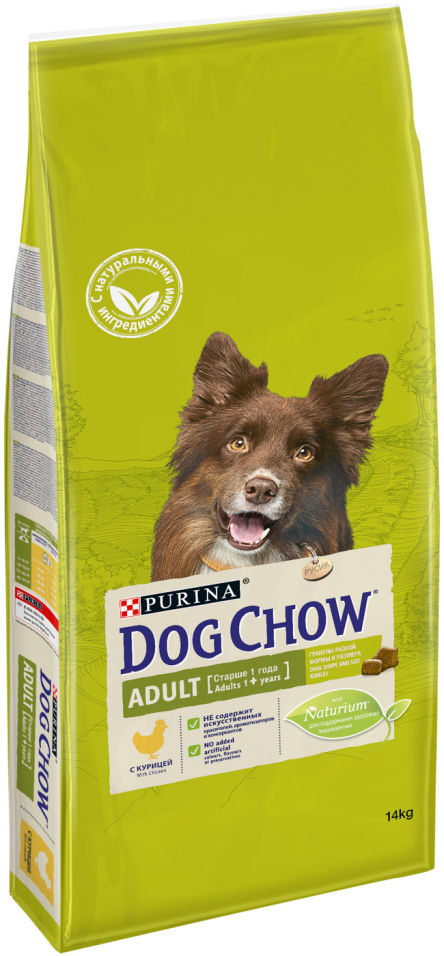 Сухой корм для собак Dog Chow Adult с курицей 14кг