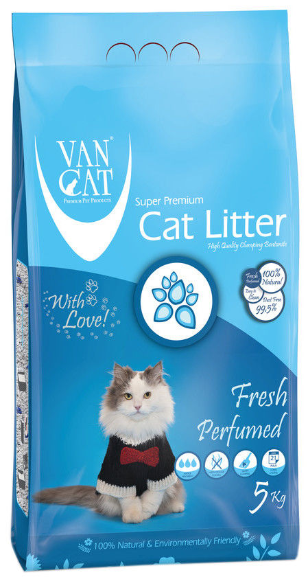 Наполнитель для кошачьего туалета Van Cat Fresh с ароматом весенней свежести 5кг