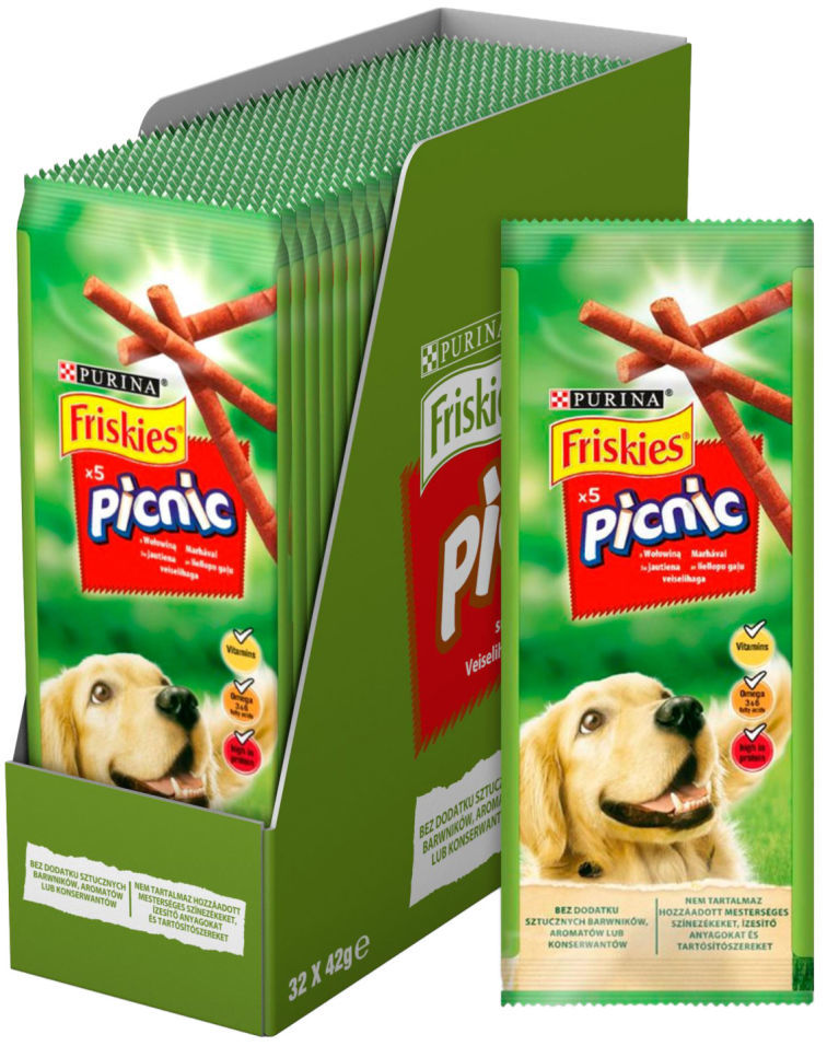 Лакомство для собак Friskies Picnic с говядиной 42г (упаковка 3 шт.)