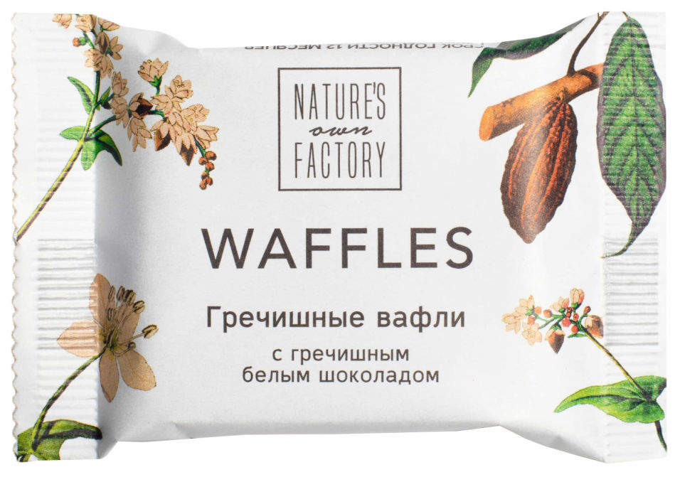 Вафли Natures Own Factory гречишные с гречишным белым шоколадом 20г