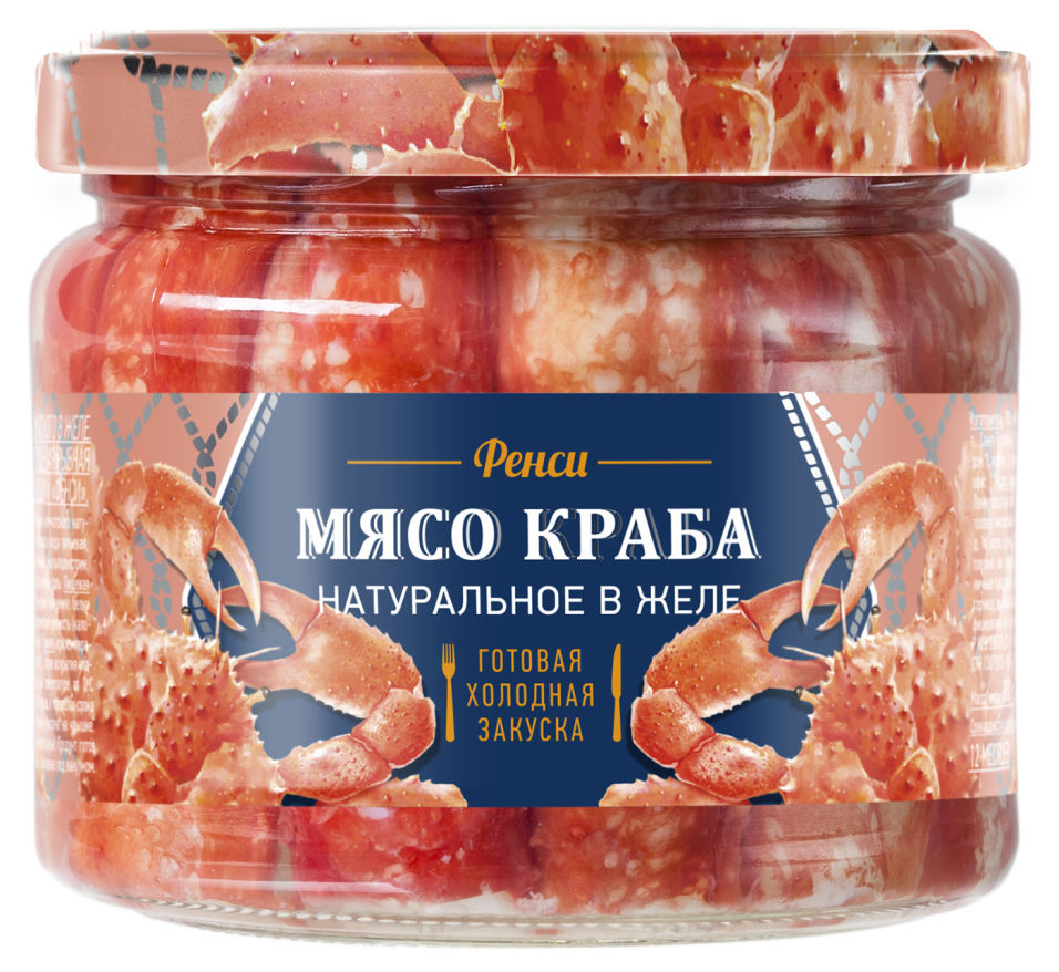 Мясо краба Путина натуральное в желе 300г