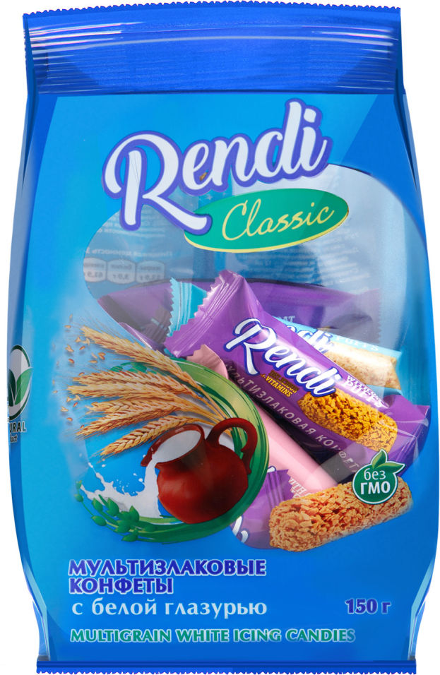 Конфеты Rendi Classic Мультизлаковые с белой глазурью 150г