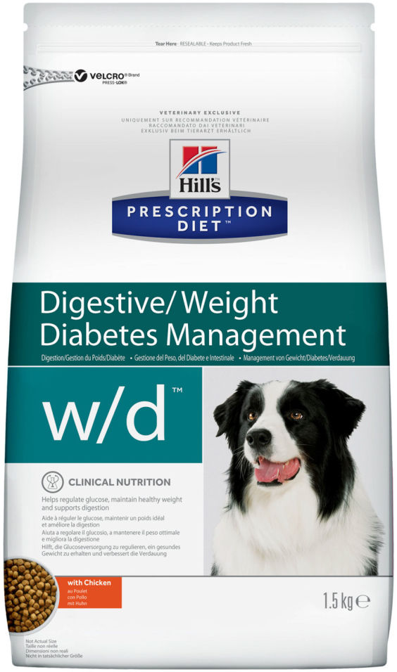 Сухой корм для собак Hills Prescription Diet при сахарном диабете при избыточном весе с курицей 1.5кг