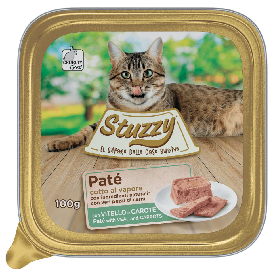 Корм для кошек Stuzzy Pate Cat паштет с телятиной и морковью 100г (упаковка 12 шт.)