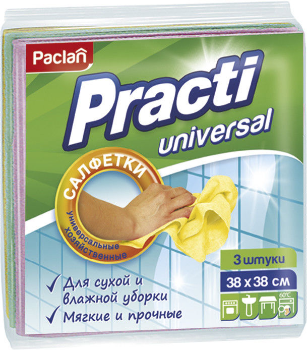 Салфетки Paclan Practi Universal тканевые 3шт