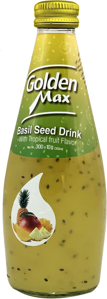 Напиток Golden Max со вкусом Тропических фруктов и семенами базилика 300г