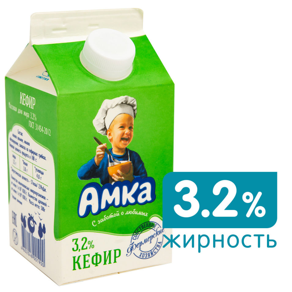 Кефир Амка 3.2% 500г