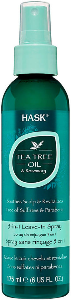 Спрей для волос Hask Несмываемый 5-в-1 с маслом чайного дерева и экстрактом розмарина 175мл