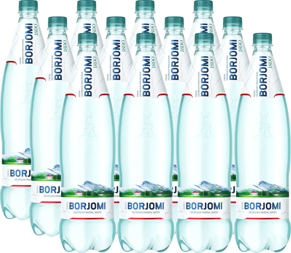 Вода Borjomi минеральная лечебно-столовая газированная 1.25л (упаковка 6 шт.)