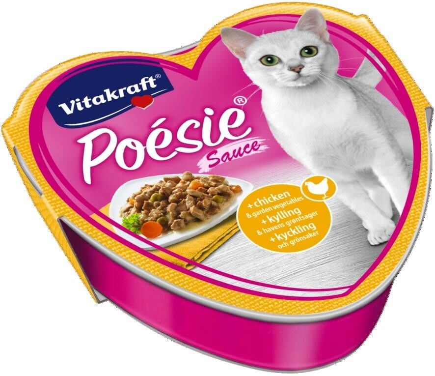 Корм для кошек Vitakraft с курицей и овощами 85г (упаковка 12 шт.)