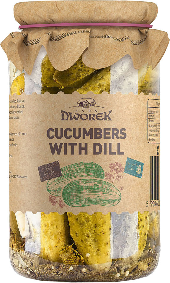 Огурцы Dworek маринованные с укропом 860г