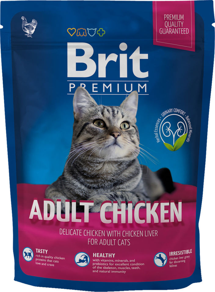 Сухой корм для кошек Brit Premium С куриной печенью 300г