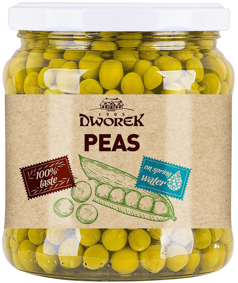 Горошек Dworek зеленый 480г