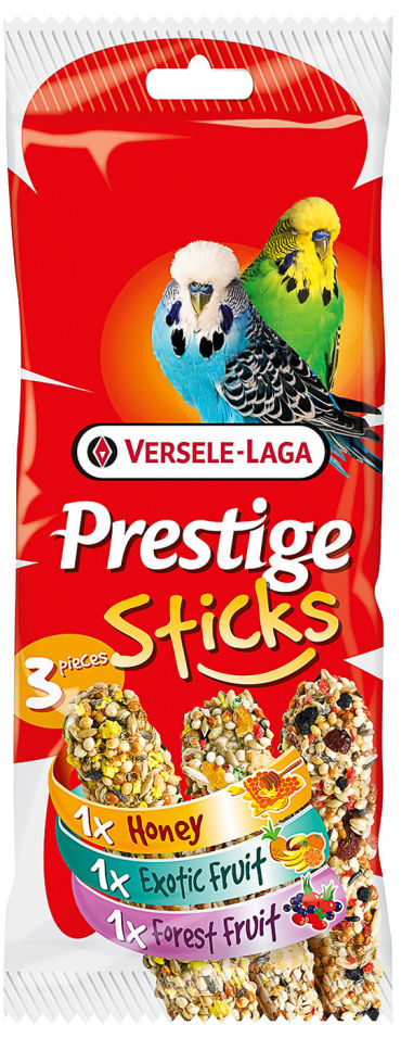 Лакомство для птиц Versele-Laga Prestige палочки с медом фруктами ягодами для волнистых попугаев  3шт*30г