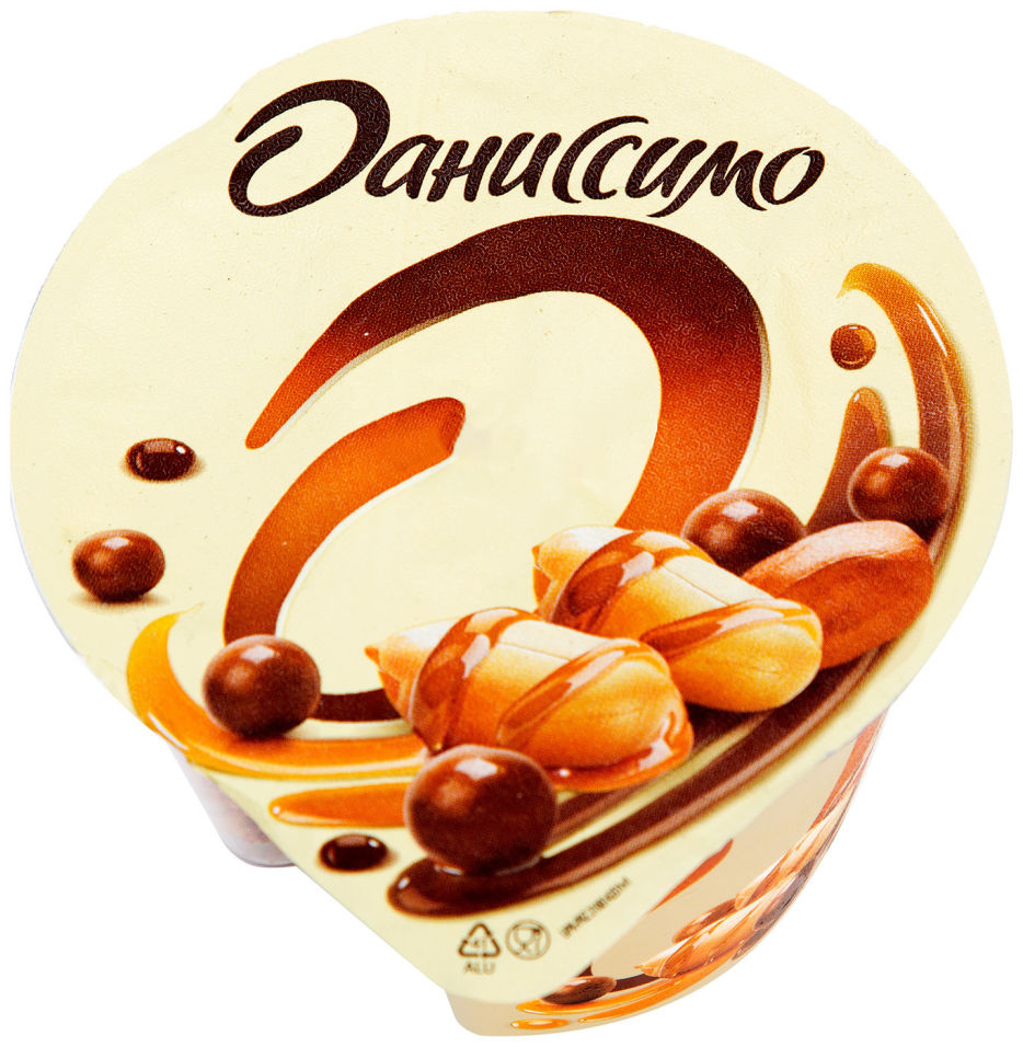 Йогурт Даниссимо Deluxe Арахисово шоколадный микс 2.9% 136г