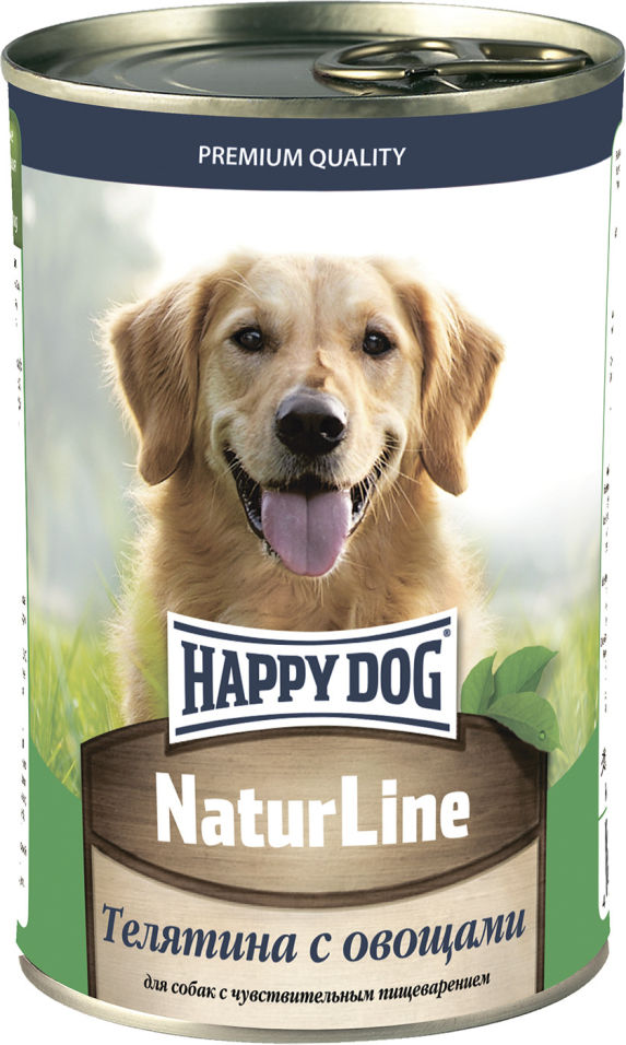 Корм для собак Happy Dog Телятина с овощами 410г (упаковка 6 шт.)