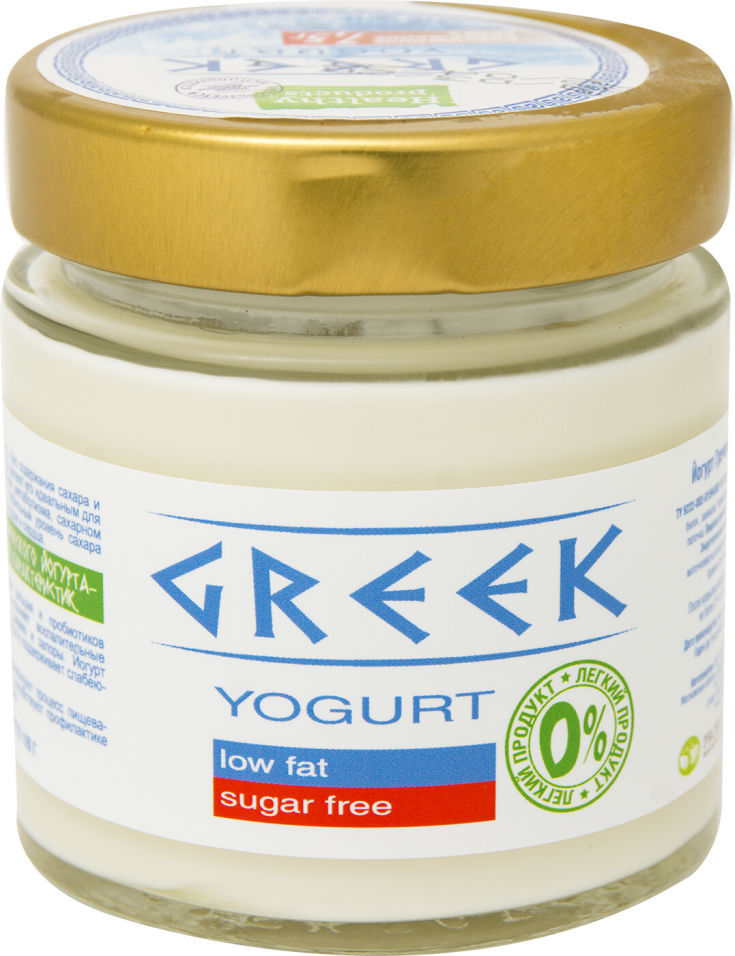 Йогурт Полезные продукты Греческий Натуральный 0% 165г