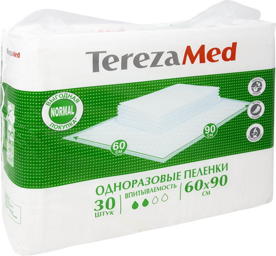 Пеленки одноразовые TerezaMed Normal 60*90см 30шт