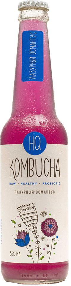 Чай черный HQ Kombucha Лазурный османтус 330мл