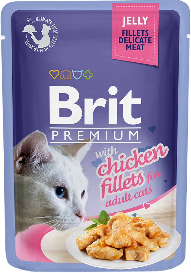 Корм для кошек Brit Premium Курица желе 85г Корм для кошек Brit Premium Курица желе 85г