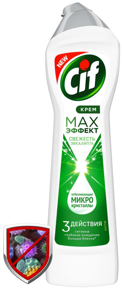 Крем чистящий Cif Max Эффект Свежесть эвкалипта 450мл 158₽