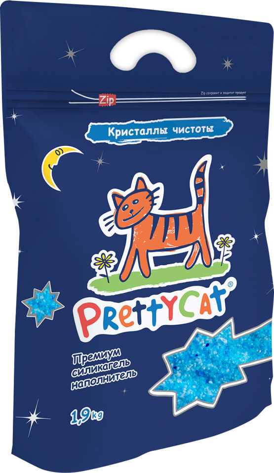Наполнитель для кошачьего туалета PrettyCat Кристаллы чистоты силикагелевый 1.9кг Наполнитель для кошачьего туалета PrettyCat Кристаллы чистоты силикагелевый 1.9кг