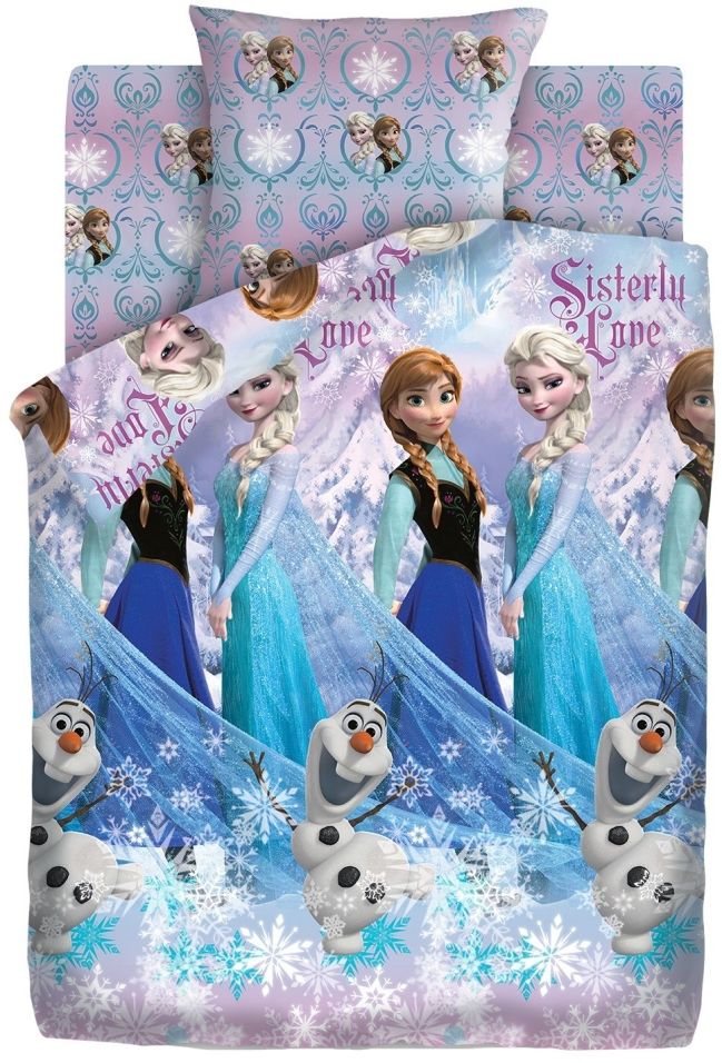 Комплект постельного белья Непоседа Холодное сердце Сестры и Олаф 1.5-спальный наволочка 70*70см