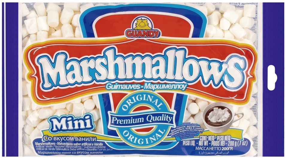 Маршмеллоу Guandy Мини белый ванильный 200г