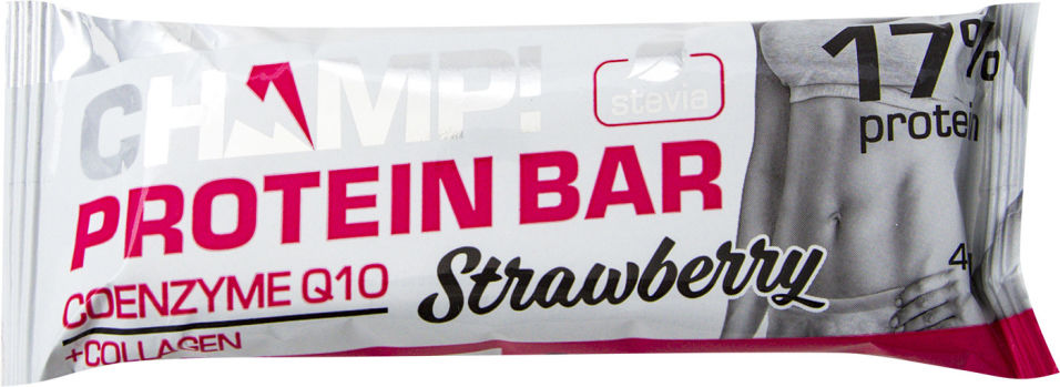 Батончик протеиновый Champ Клубничный 45г