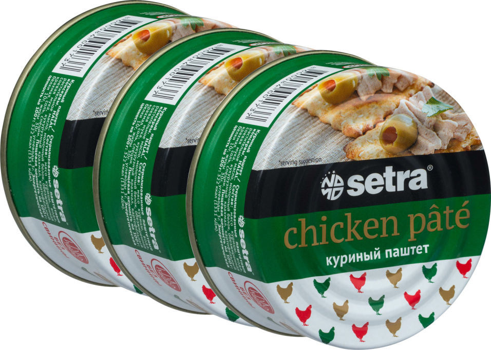 Паштет Setra Куриный 100г (упаковка 3 шт.)