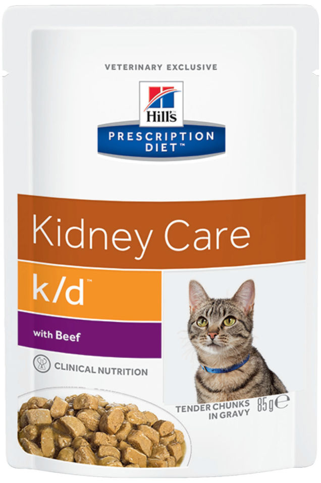 Корм для кошек Hills Prescription Diet при проблемах с почками с говядиной 85г Корм для кошек Hills Prescription Diet при проблемах с почками с говядиной 85г