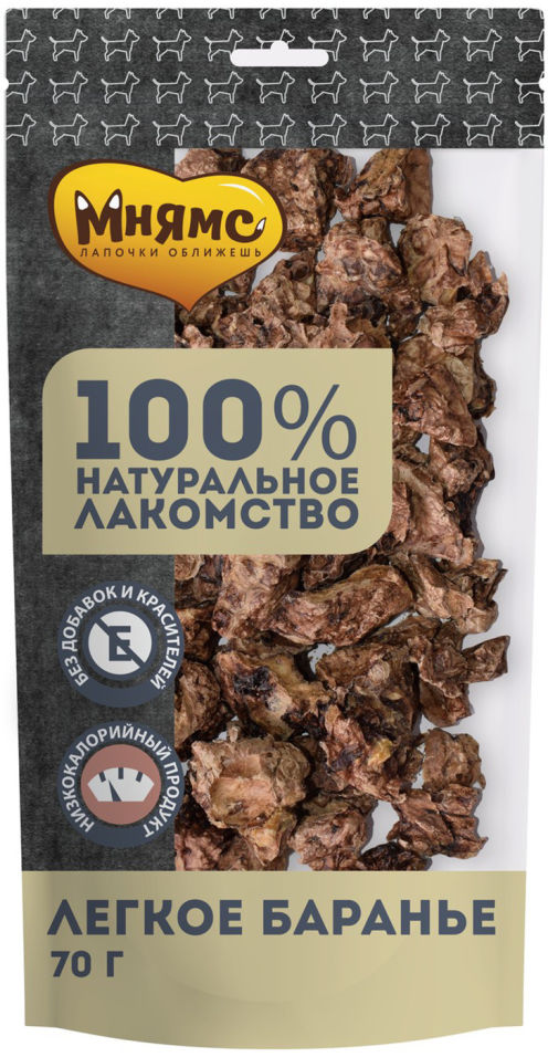 Лакомство для собак Мнямс легкое баранье 70г Лакомство для собак Мнямс легкое баранье 70г