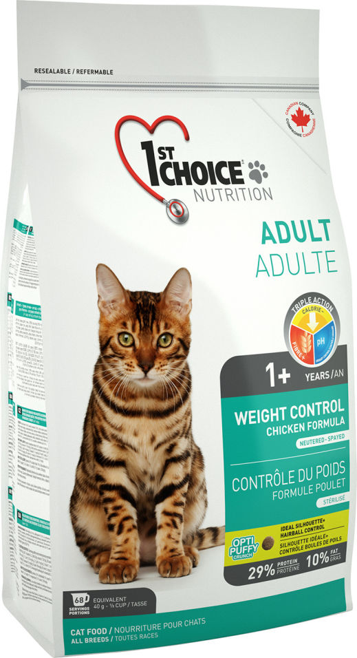 Сухой корм для кошек 1st Choice Weight Control 5.44кг Сухой корм для кошек 1st Choice Weight Control 5.44кг