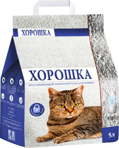 Наполнитель для кошачьего туалета Хорошка впитывающий 5л Наполнитель для кошачьего туалета Хорошка впитывающий 5л