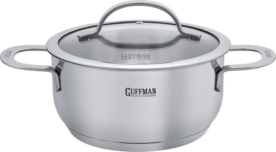 Кастрюля Guffman Moon со стеклянной крышкой 3.7л 22см