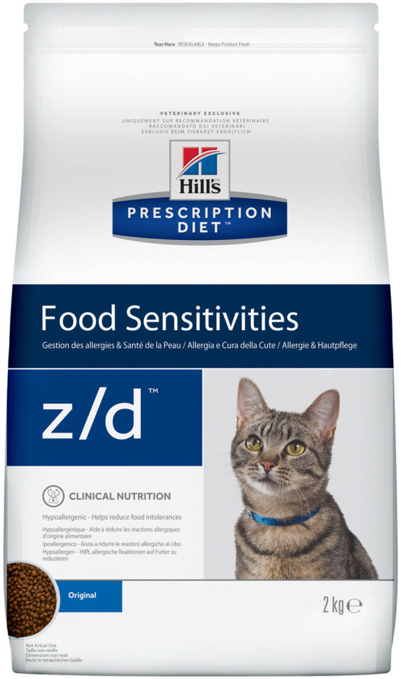 Сухой корм для кошек Hills Prescription Diet z/d при пищевой аллергии 2кг Сухой корм для кошек Hills Prescription Diet z/d при пищевой аллергии 2кг
