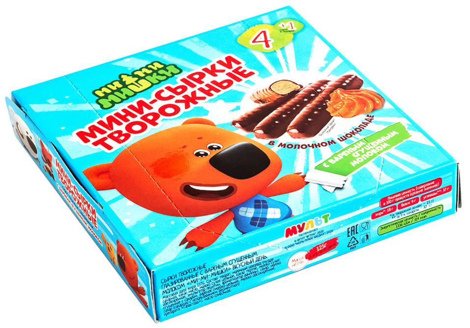 Сырок МиМиМишки Творожный вареная сгущенка 125г