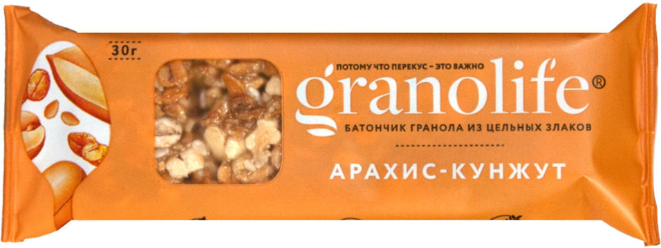 Батончик Granolife Арахис-кунжут 30г