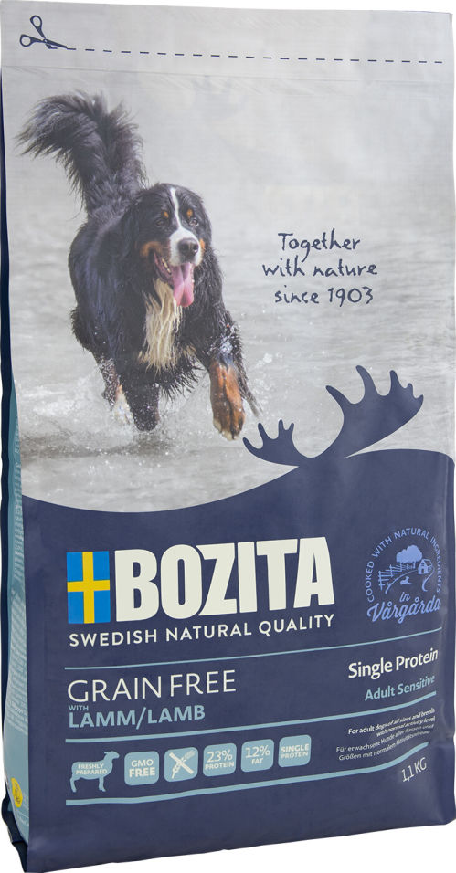 Сухой корм для собак Bozita Grain Free Lamb с ягненком 1.1кг Сухой корм для собак Bozita Grain Free Lamb с ягненком 1.1кг