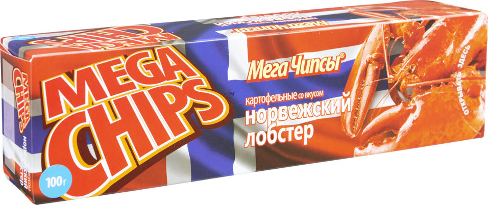 Чипсы Mega Chips Норвежский лобстер 100г
