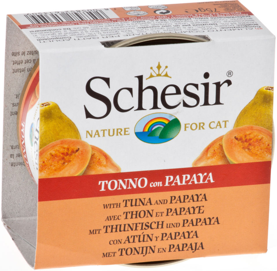 Корм для кошек Schesir Тунец папайя 75г Корм для кошек Schesir Тунец папайя 75г