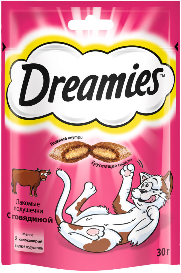 Лакомство для кошек Dreamies с говядиной 30г Лакомство для кошек Dreamies с говядиной 30г