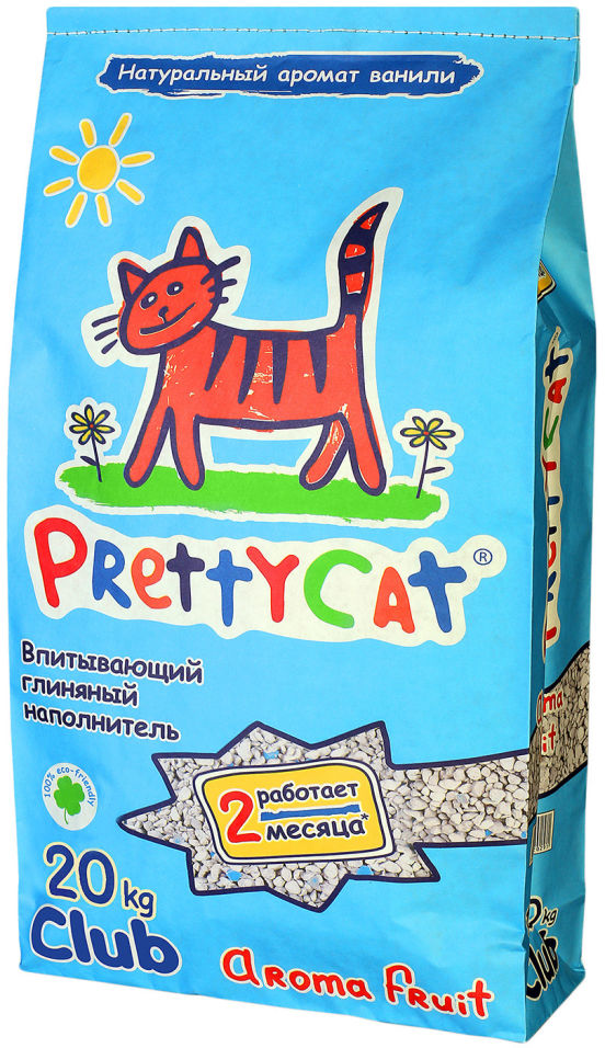 Наполнитель для кошачьего туалета PrettyCat Aroma Fruit впитывающий с део-кристаллами 20кг Наполнитель для кошачьего туалета PrettyCat Aroma Fruit впитывающий с део-кристаллами 20кг