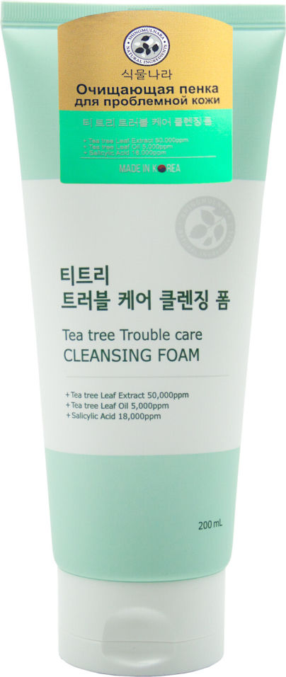 Пенка для лица Shingmulnara Tea Tree Trouble Care очищающая 200мл
