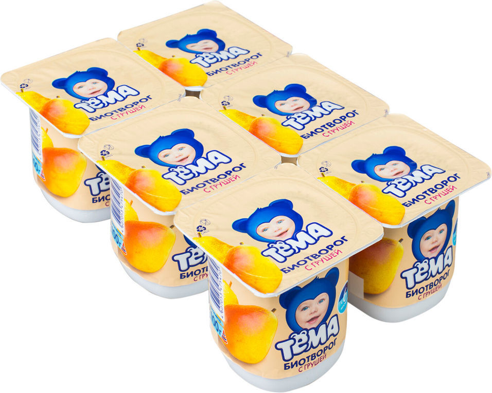 Биотворог детский Тема Груша 4.2% 2шт*100г (упаковка 6 шт.)