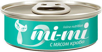 Корм для кошек Mi-Mi Кусочки в желе Краб 80г