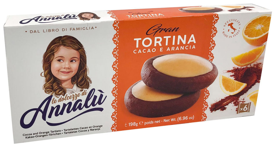 Тарталетки Annalu шоколадные с апельсиновой начинкой 198г