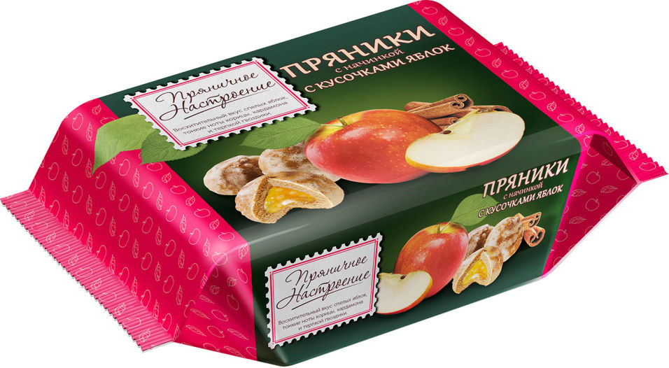 Пряники Пряничное Настроение с кусочками яблок 210г