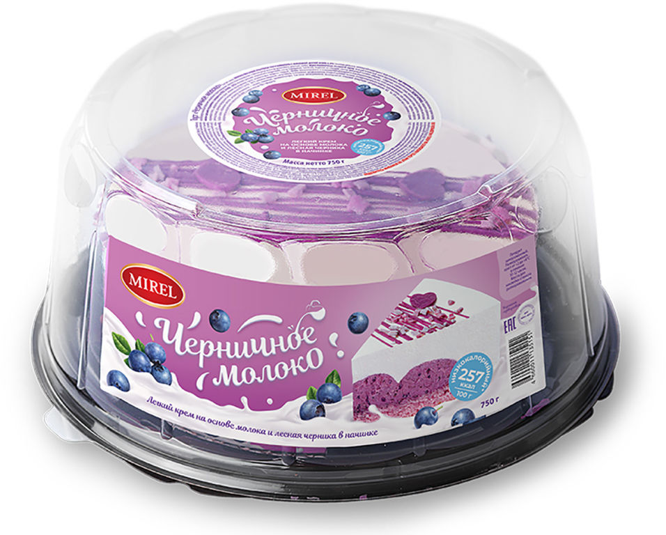 Торт Mirel Черничное молоко 750г